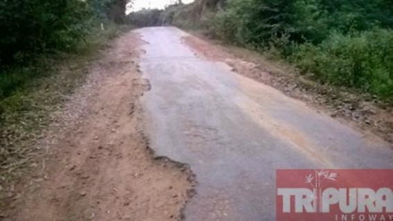 Deplorable condition of Silachari - Natun Bazar Road makes life miserable at Amarpur Deplorable condition of Silachari - Natun Bazar Road makes life miserable at Amarpur